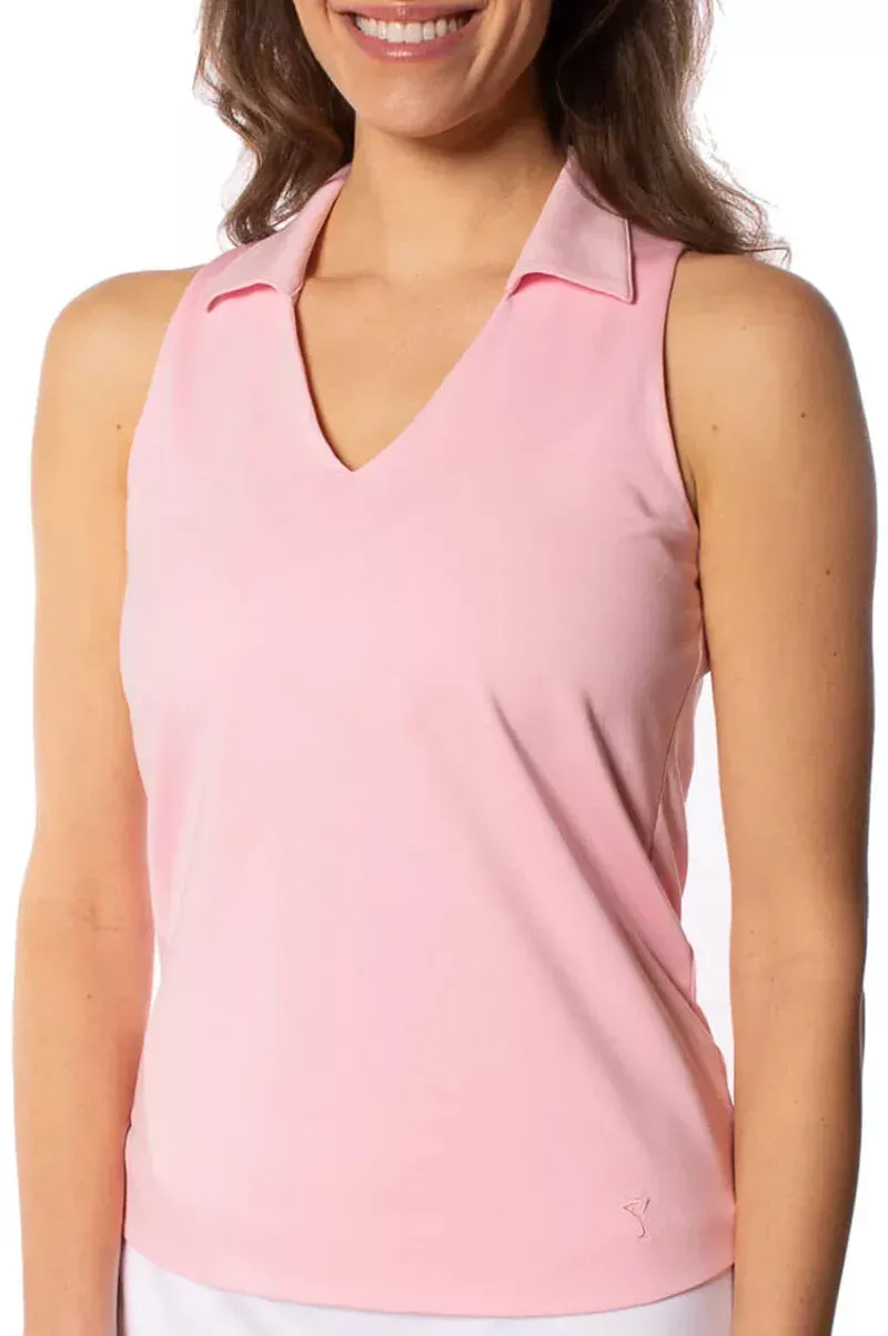 golftini-sleeveless-lisa-polo-light-pink Golftini Sleeveless LISA Polo – Light PINK