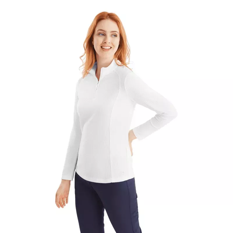 green-lamb-ladies-kitty-waffle-zip-neck-golf-top-ag23985 Green Lamb Ladies Kitty Waffle Zip Neck Golf Top AG23985