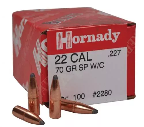 Hornady 308 Diameter 220 Grain Round Nose InterLock Rifle Bullets