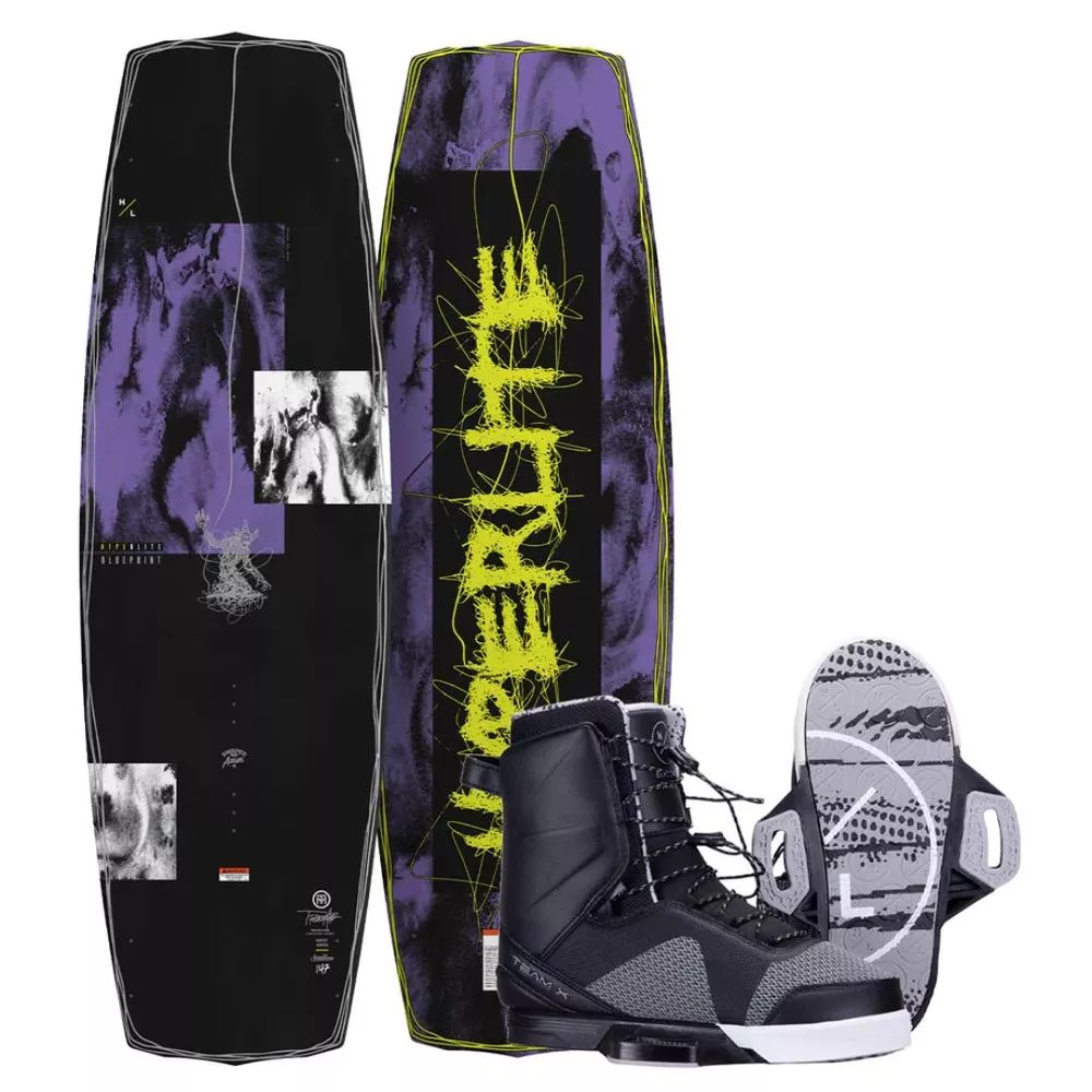 Hyperlite 138 Blueprint Wakeboard w/ 9/10 Team X Bindings 2026