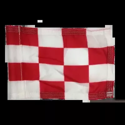 JUNIOR Red and White 7″ x 5.5″ Checkered Flag