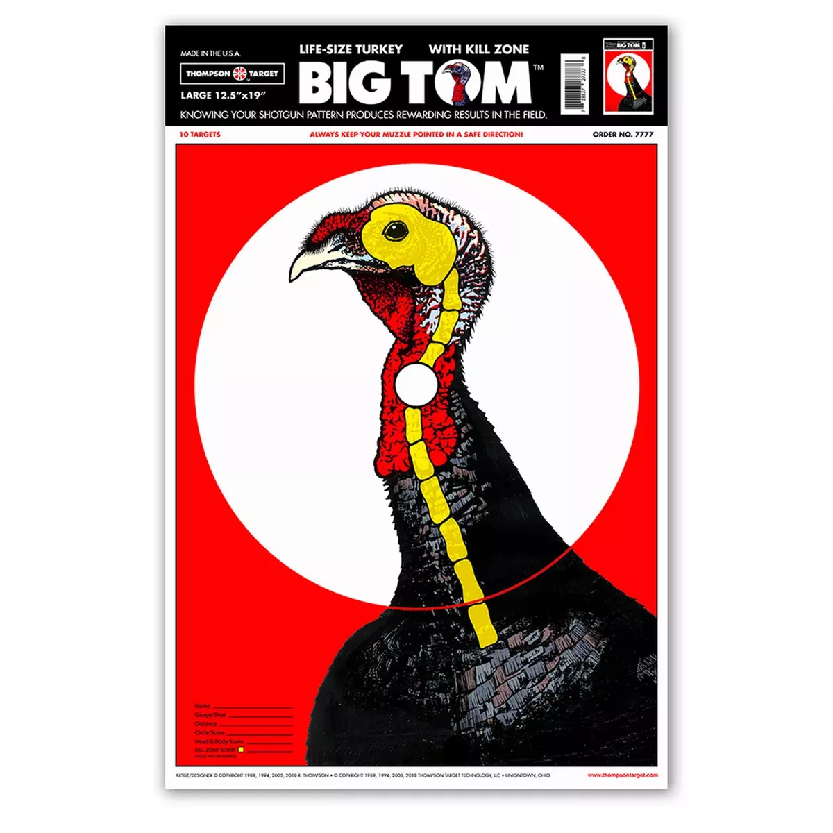 life-size-turkey-paper-hunting-targets-12-5-x19 Life-Size Turkey Paper Hunting Targets - 12.5"x19"