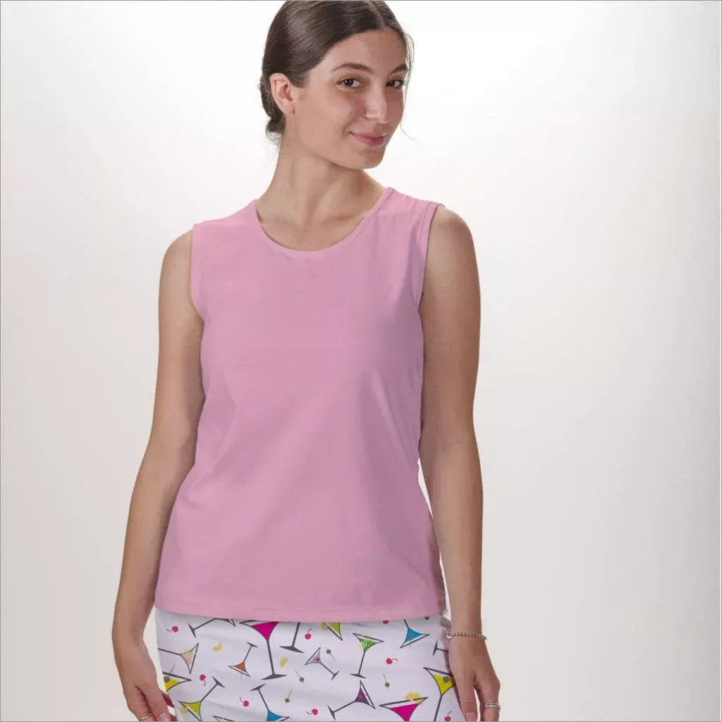light-pink-sleeveless-crew-neck-top LIGHT PINK SLEEVELESS CREW NECK TOP