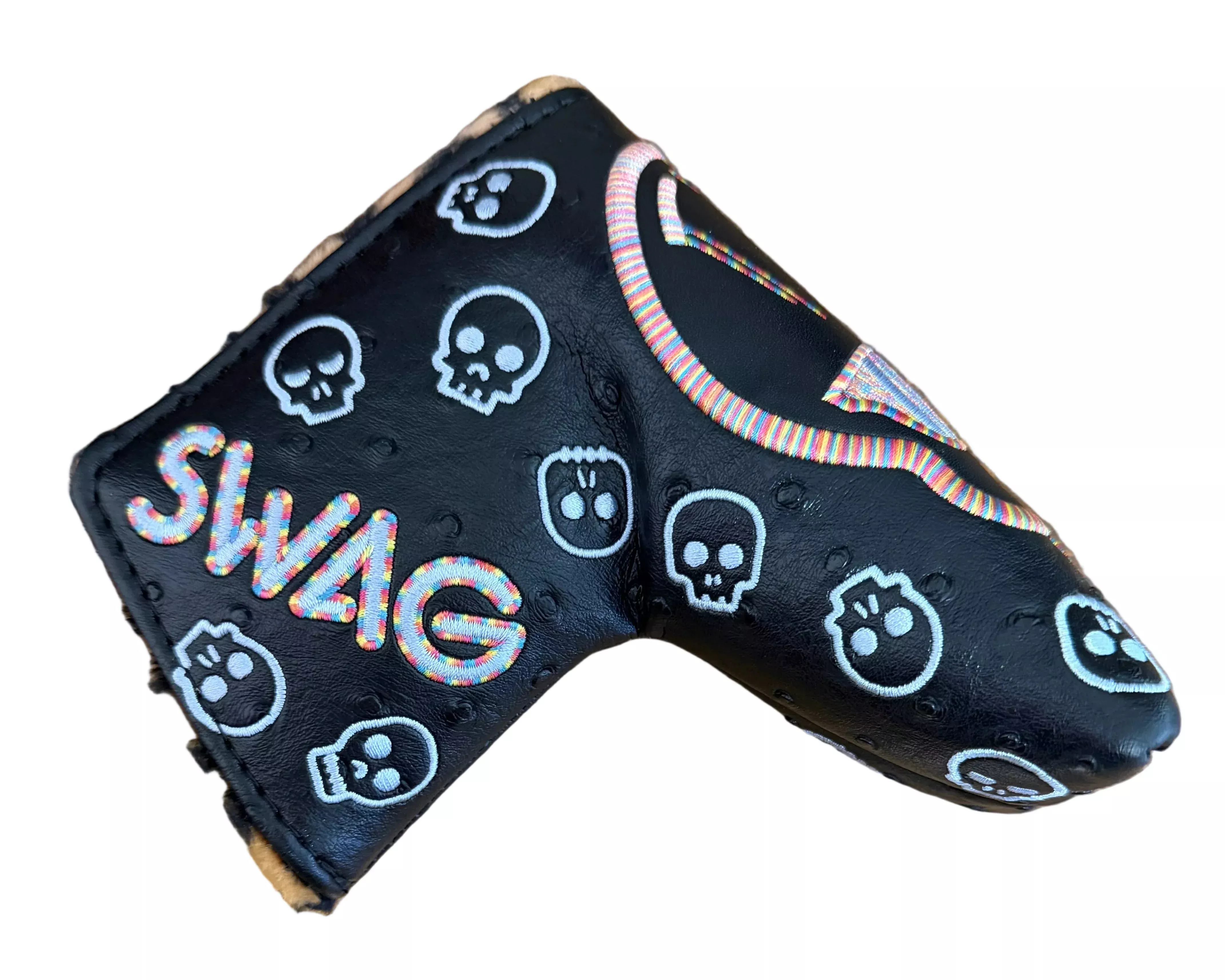 Limited Swag Golf - Black/White Candy Skull Blade Putter Headcover *op