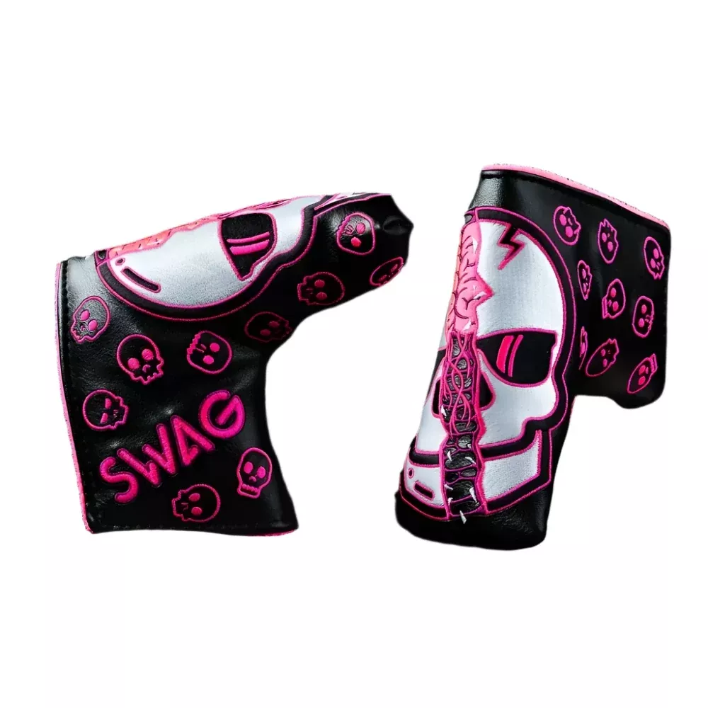 limited-swag-golf-hyper-skull-brain-pink-blade-putter-headcover-o Limited Swag Golf - Hyper Skull Brain (Pink) Blade Putter Headcover *o