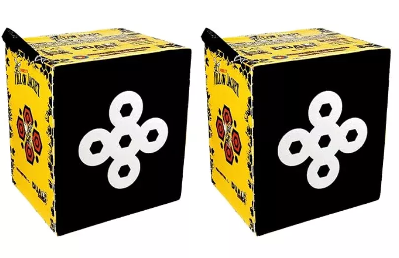 morrell-targets-yellow-jacket-380-fps-dual-threat-weather-resistant-crossbow-cub Morrell Targets Yellow Jacket 380 FPS Dual Threat Weather Resistant Crossbow Cube (2 Pack)