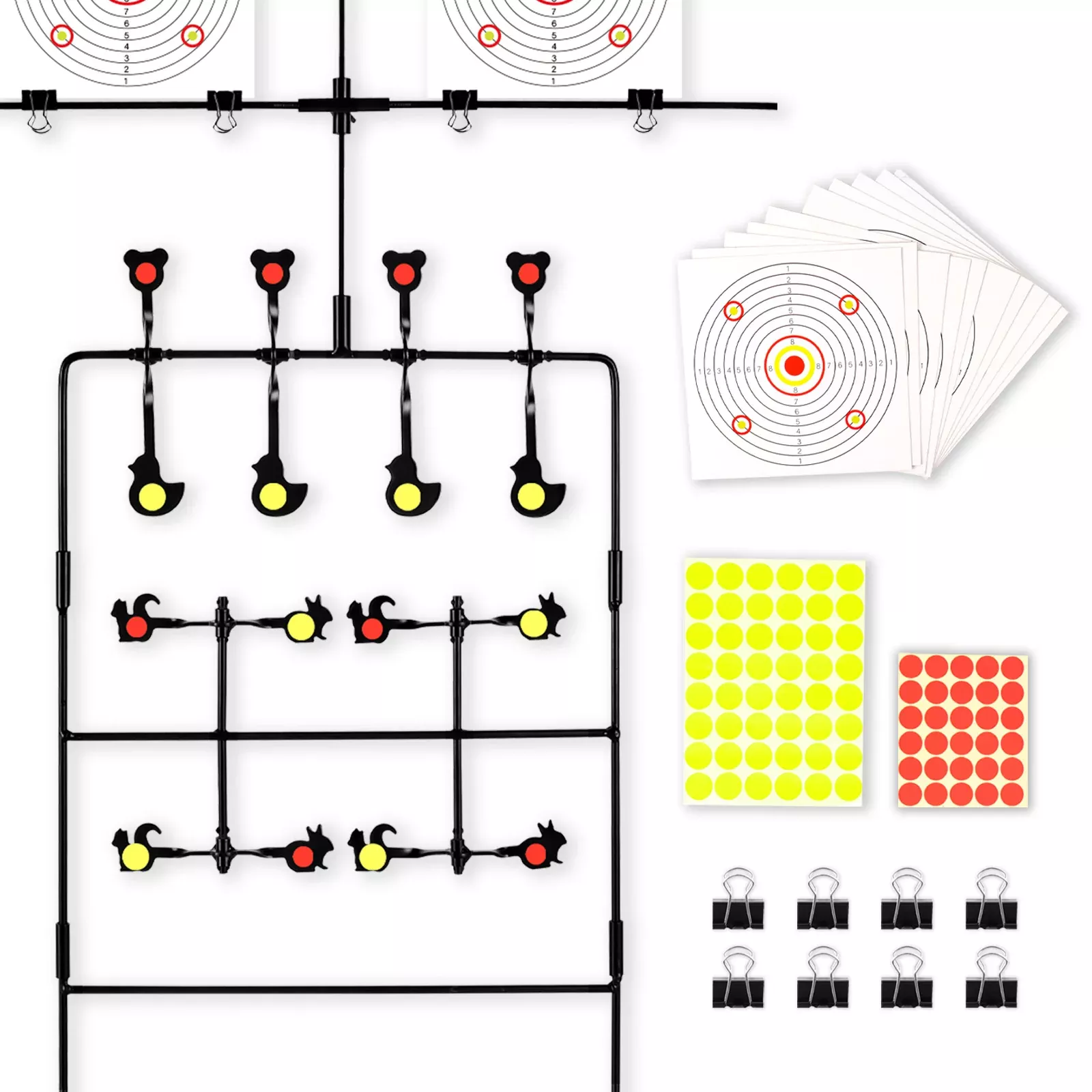 Multi-Shot Target 3-Section Detachable with Adjustable Paper Stand