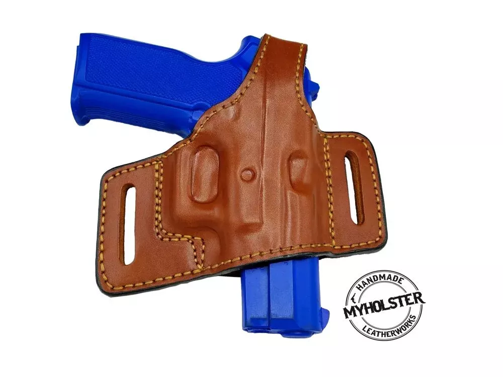MyHolster Ruger SR9 OWB Thumb Break Compact Leather Holster Brown