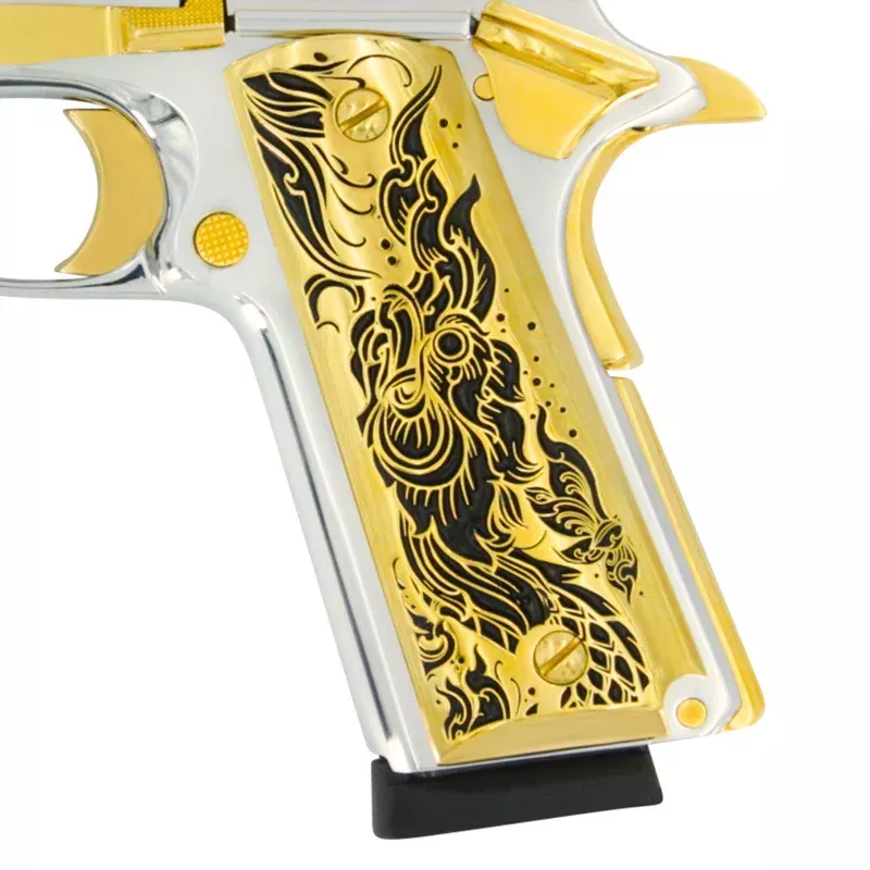 Naga Warrior Engraved Full Size 1911 Grips