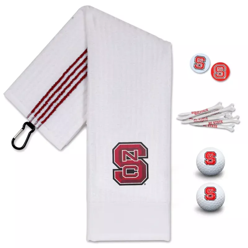 ncaa-team-effort-nc-state-wolfpack-golf-gift-set NCAA Team Effort NC State Wolfpack Golf Gift Set