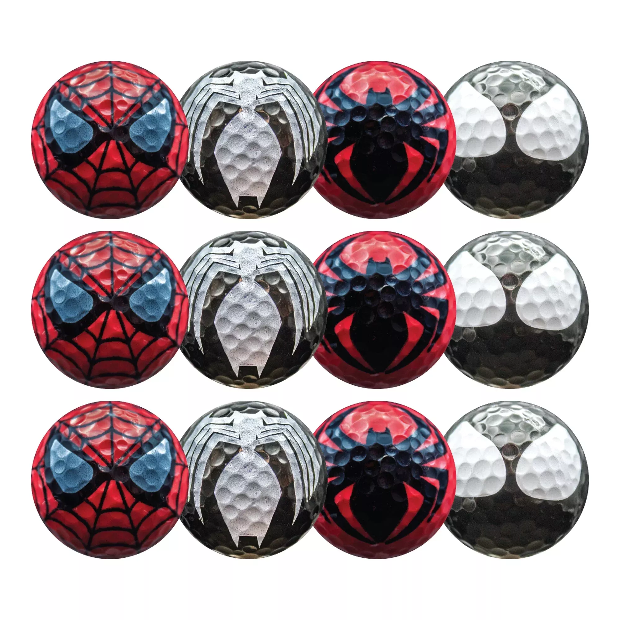 new-novelty-spider-face-mix-pack-golf-balls New Novelty Spider Face Mix Pack Golf Balls