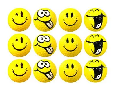 new-novelty-yellow-smiley-golf-balls New Novelty Yellow Smiley Golf Balls