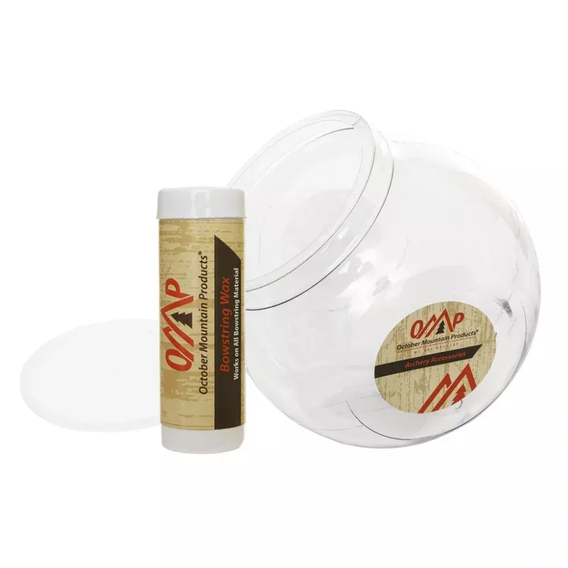 October Mountain OMP Bowstring Wax Counter Display 10-Pack 1 oz Tubes