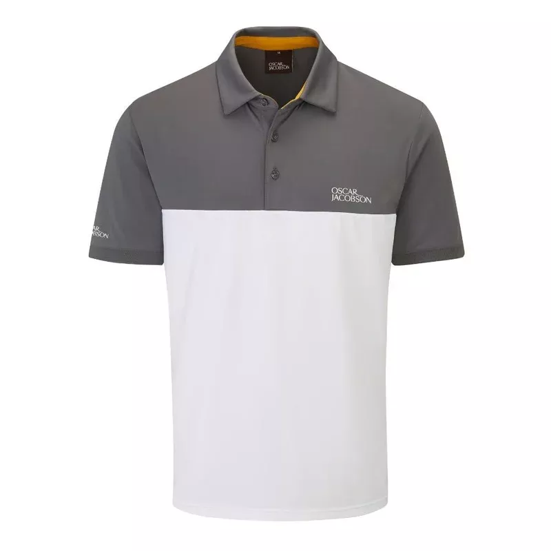 oscar-jacobson-matley-polo-shirt-pewter Oscar Jacobson Matley Polo Shirt – Pewter