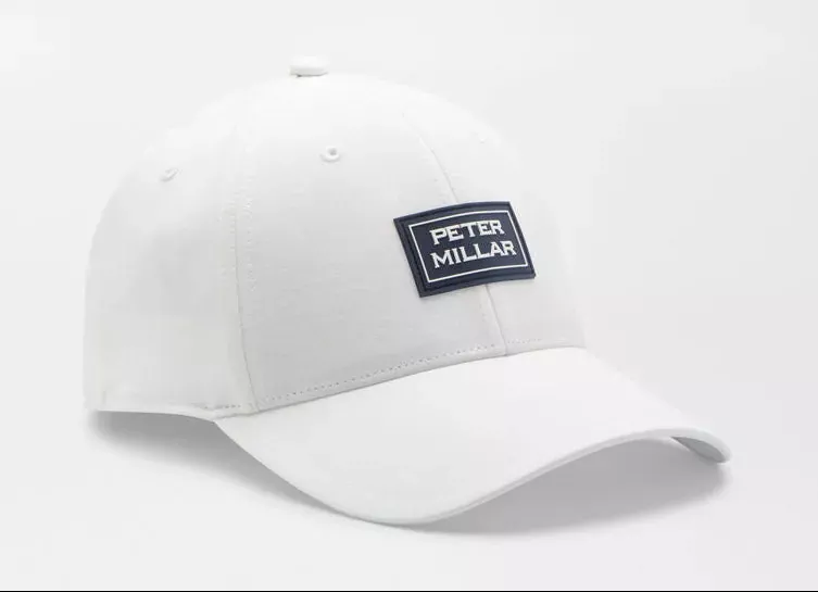 peter-millar-pursuit-perfromance-stacked-logo-hat Peter Millar Pursuit Perfromance Stacked Logo Hat