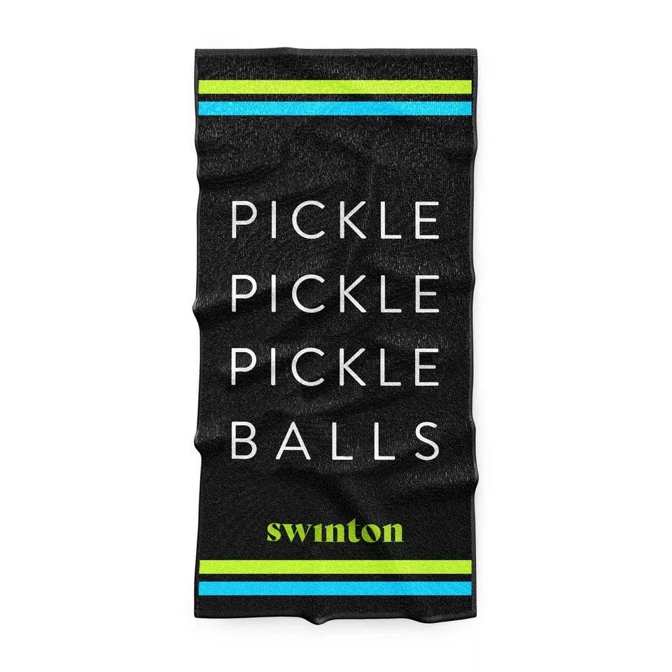 pickleball-sports-towel-black Pickleball Sports Towel Black