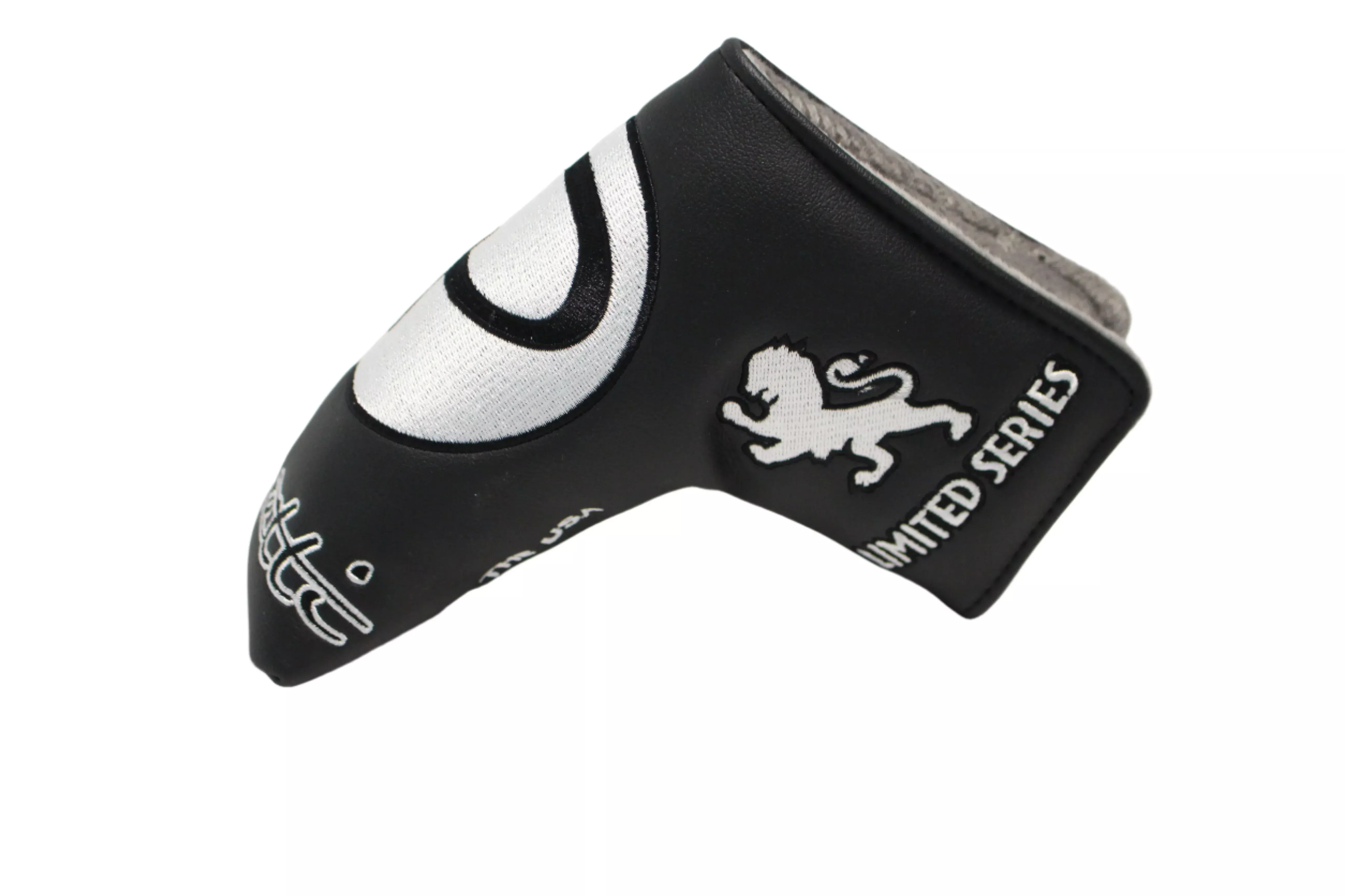 piretti-limited-edition-circle-p-black-white-blade-putter-headcover Piretti - Limited Edition Circle P Black/White Blade Putter Headcover
