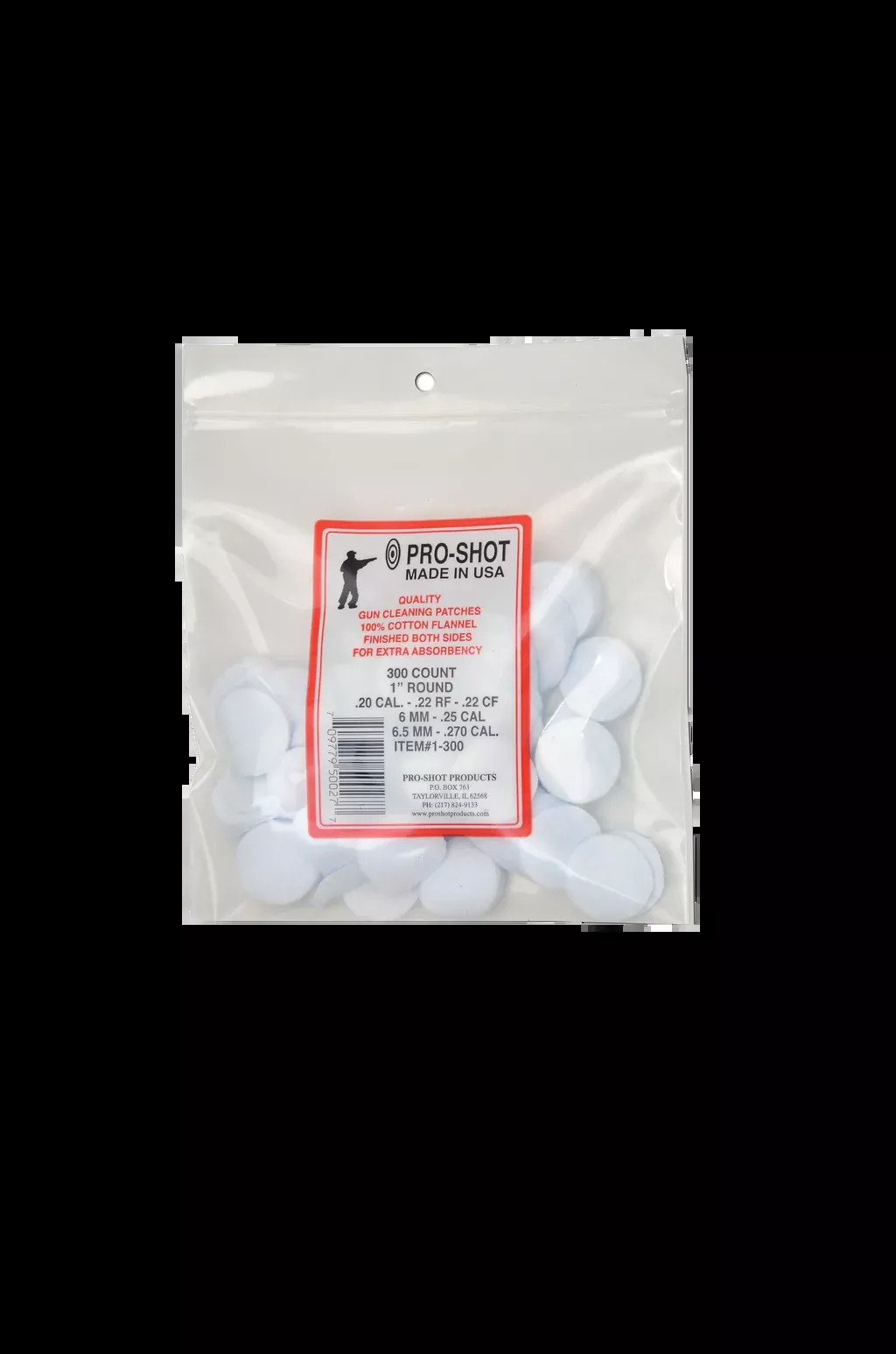 pro-shot-1-round-cotton-flannel-gun-cleaning-patches Pro-Shot 1" Round Cotton Flannel Gun Cleaning Patches