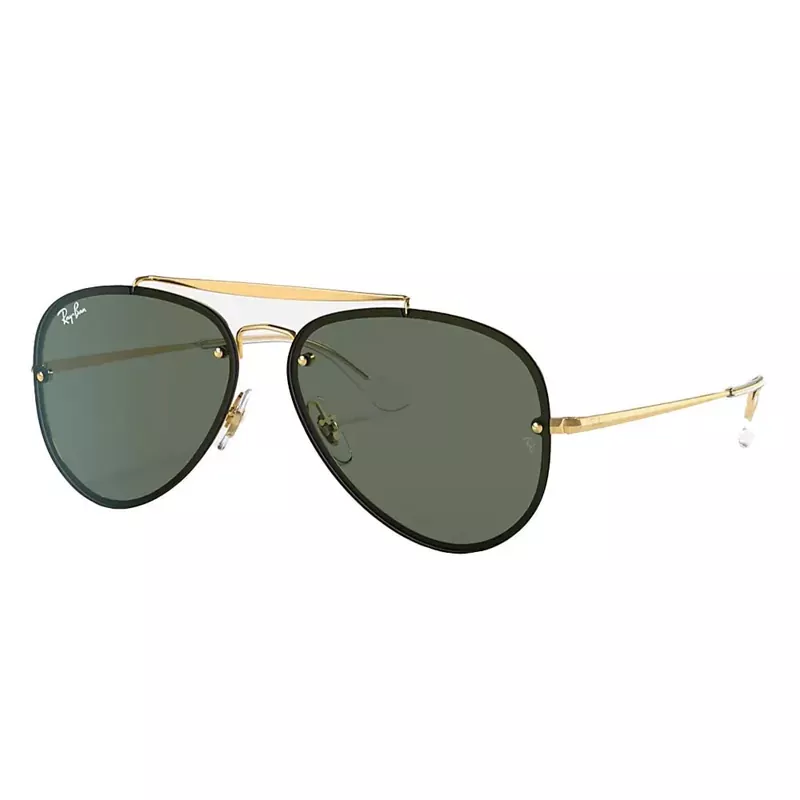 ray-ban-blaze-aviator-polished-gold-green Ray-Ban Blaze Aviator – Polished Gold/Green