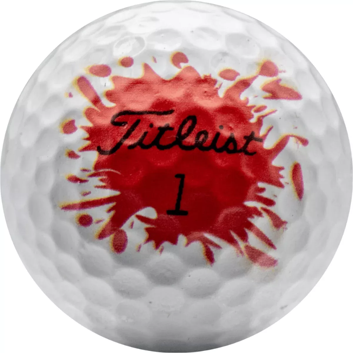 refurbished-titleist-pro-v1-blood-splatter-golf-balls Refurbished Titleist Pro V1 Blood Splatter Golf Balls