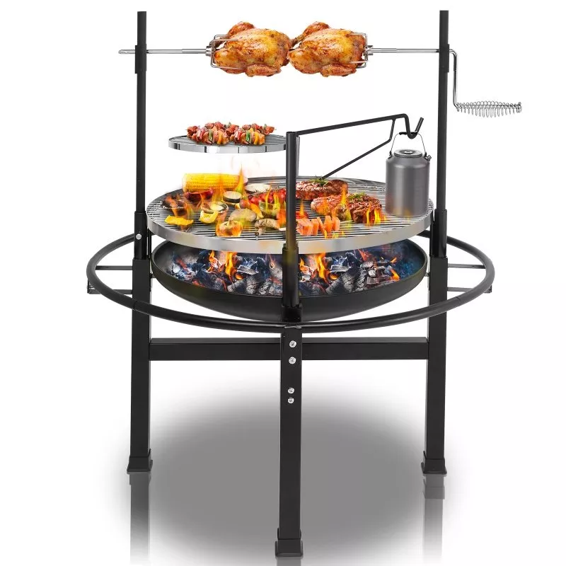 round-black-iron-spray-coated-grill Round Black Iron Spray Coated Grill