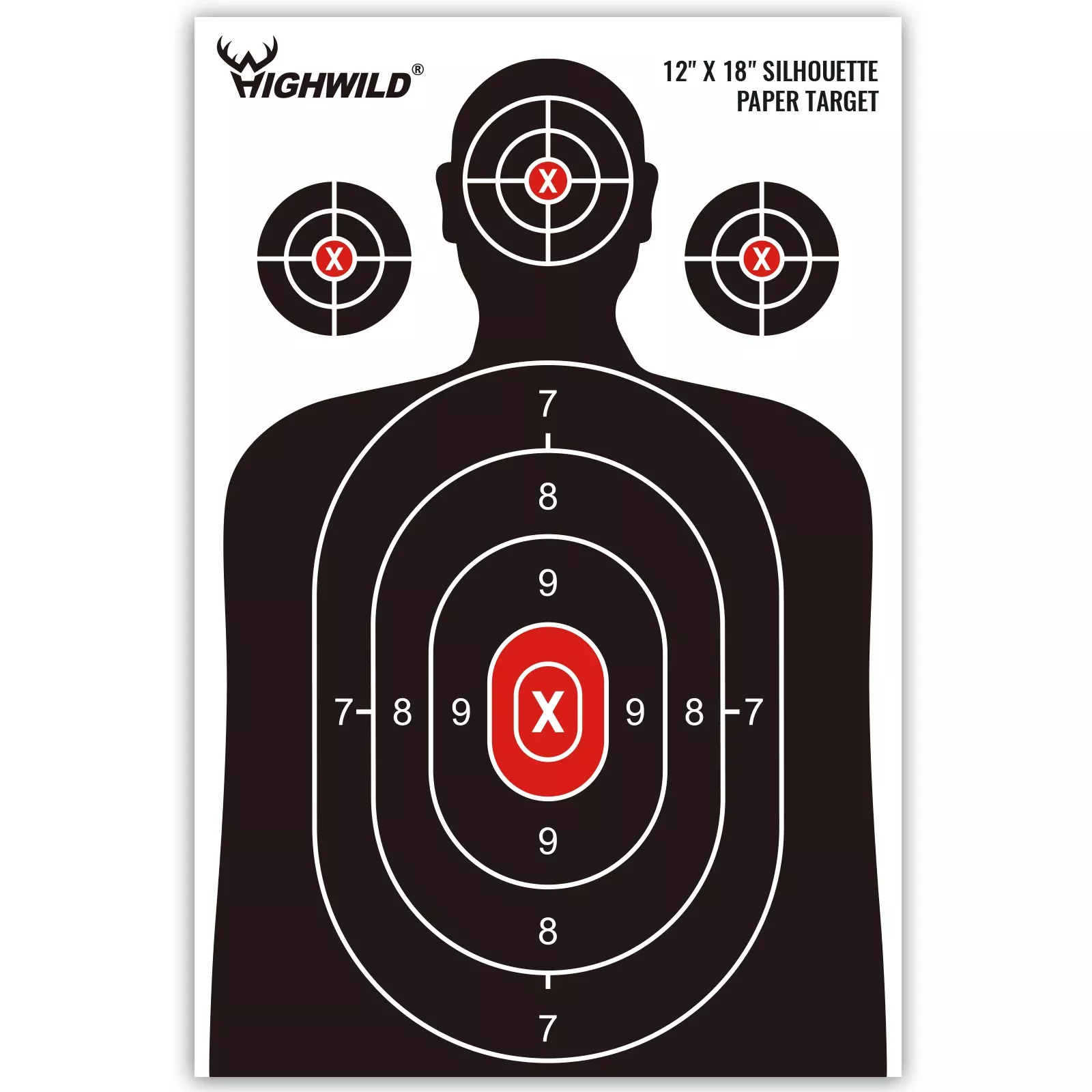 shooting-range-silhouette-paper-target-12x18-inches-50-pack Shooting Range Silhouette Paper Target - 12X18 Inches (50 Pack)