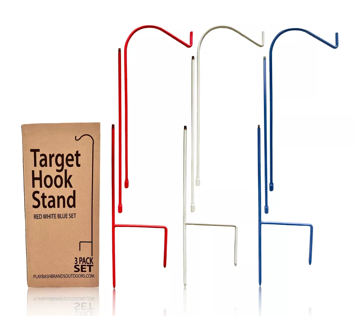 shooting-target-stand-modular-steel-shephard-hook-3-pack-82-max-height Shooting Target Stand - Modular Steel Shephard Hook (3 Pack) 82" Max Height