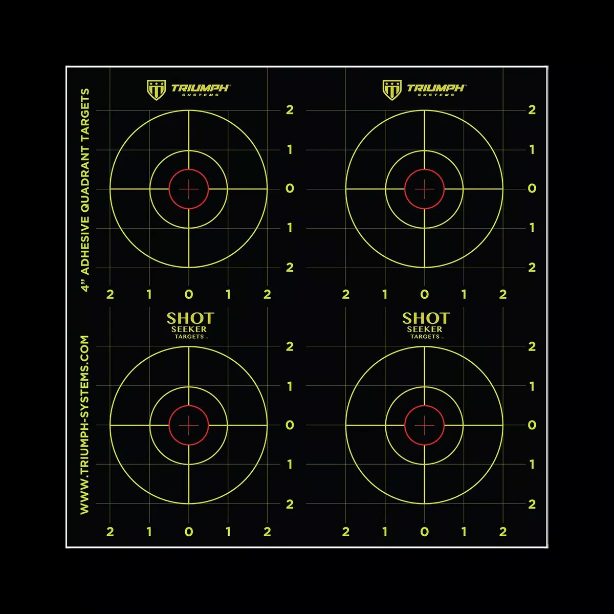 Shot Seeker 4" Adhesive Quadrant Targets - 10PK