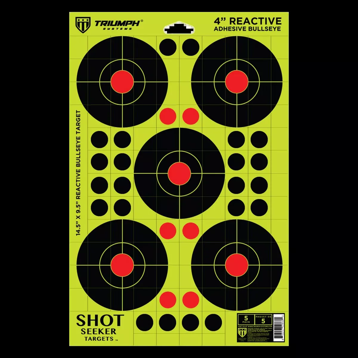 shot-seeker-with-4-reactive-adhesive-bullseyes-5pk Shot Seeker with 4" Reactive Adhesive Bullseyes - 5PK