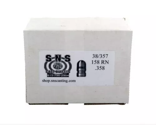 SNS Casting S&S Cast 38 Cal .358 158gr RN Lead Bullets