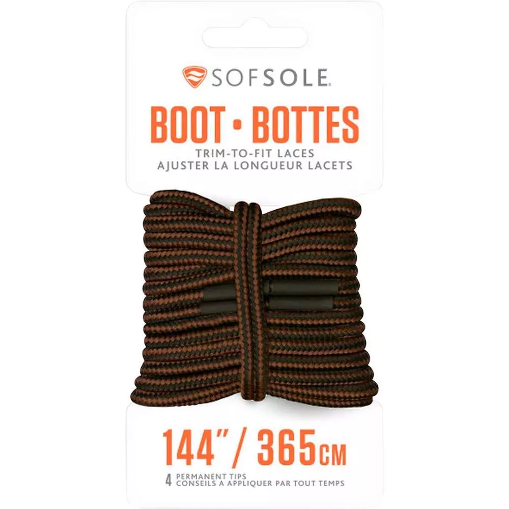 sof-sole-black-brown-boot-laces-trim-to-fit Sof Sole Black/Brown Boot Laces Trim To Fit