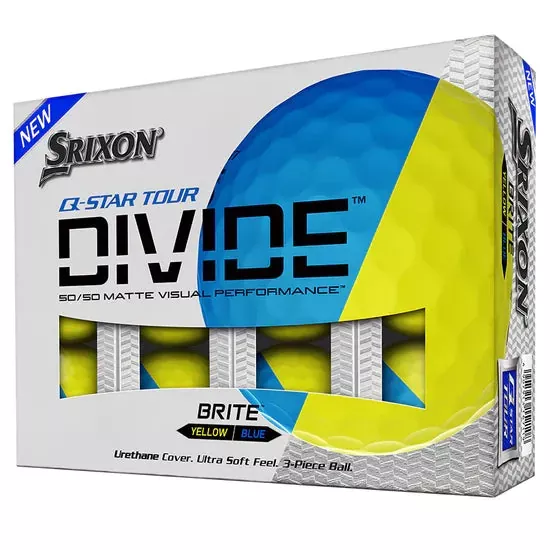 srixon-q-star-tour-divide-12-balls-blue-yellow Srixon Q-Star Tour Divide 12/Balls (Blue/Yellow)