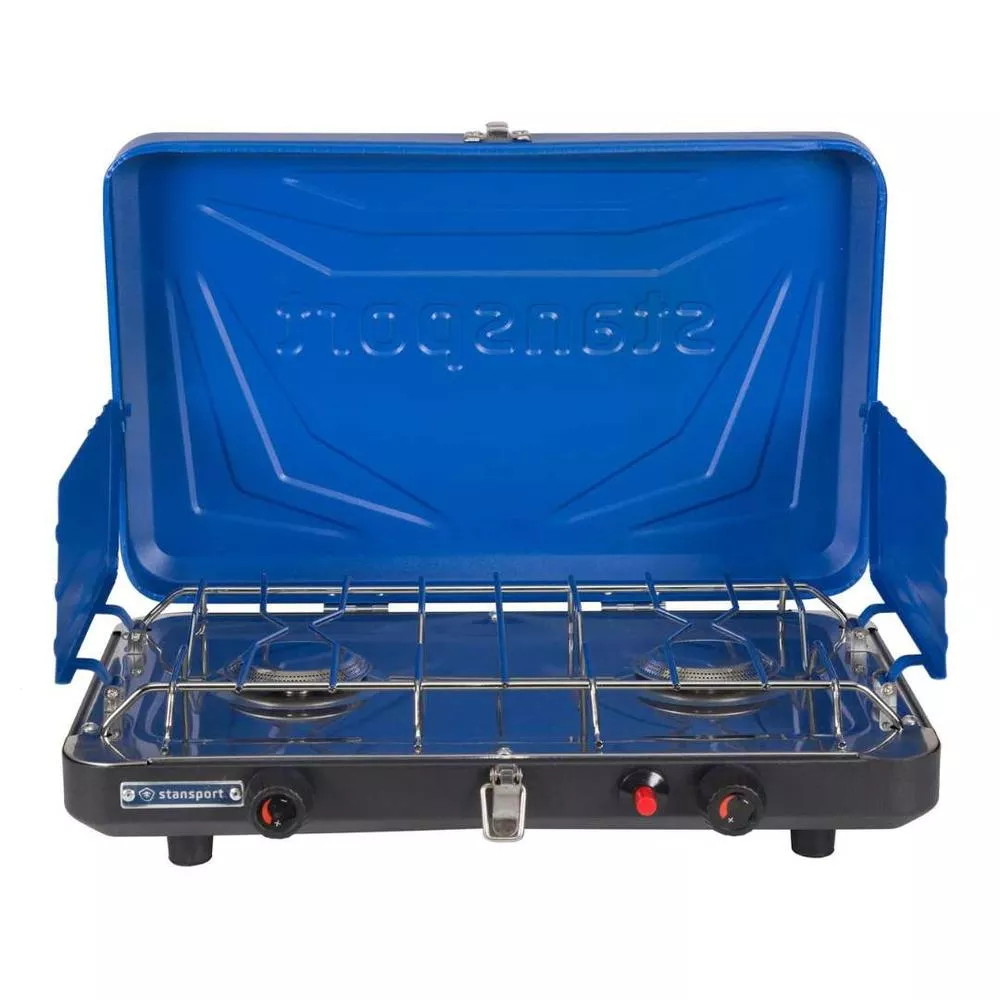 Stansport 2 Burner Stove - Piezo w/ Drip Pan