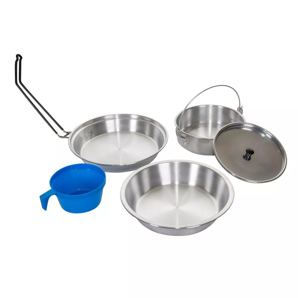 Stansport Heavy Duty Polished Aluminum Mess Kit