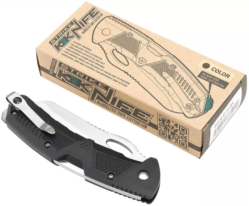 strike-industries-k1-3-51in-folding-knife-aus8-plain-blade-black-polymer Strike Industries K1 3.51in Folding Knife AUS8 Plain Blade Black Polymer