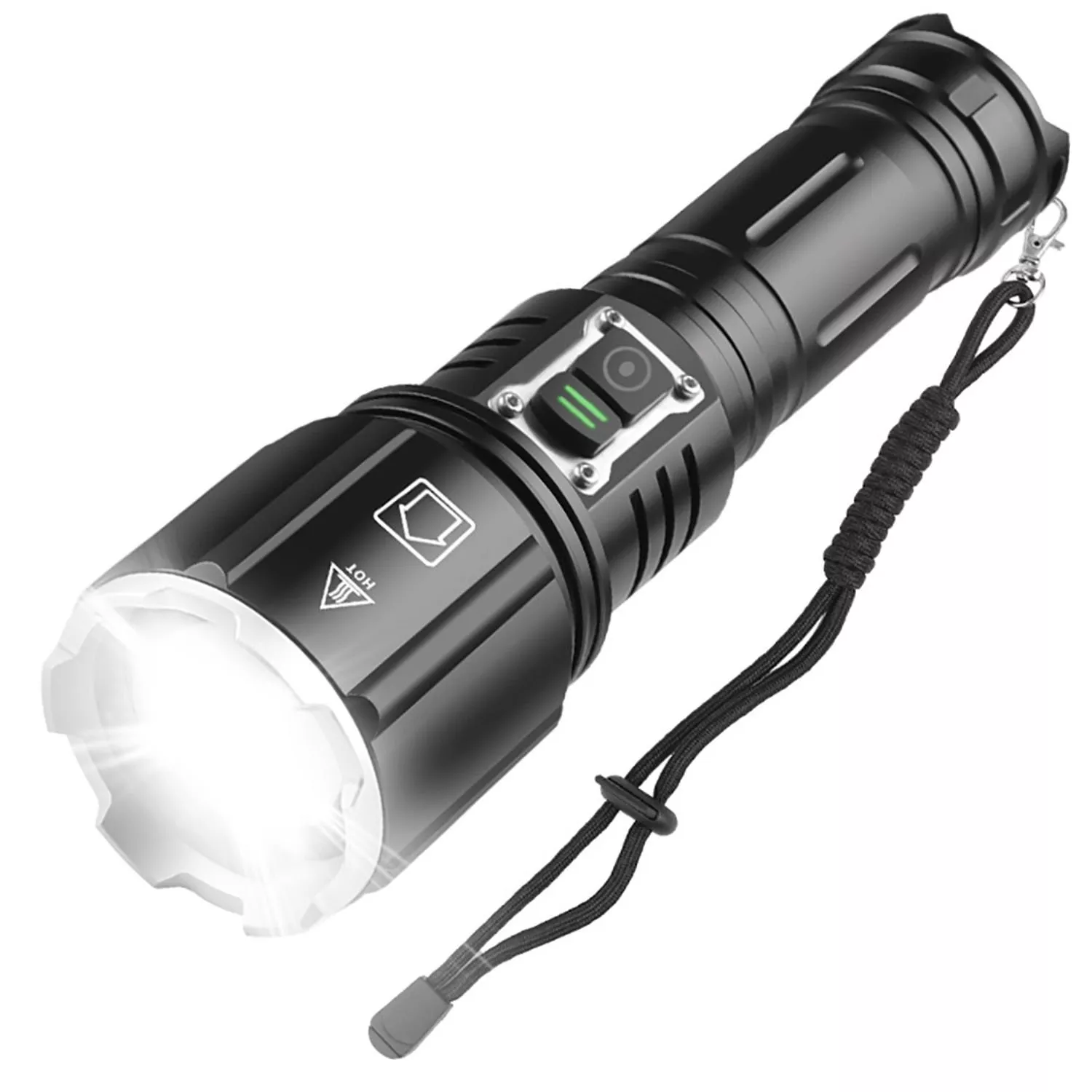 super-bright-led-flashlight-waterproof-rechargeable-zoomable-tactical-torch-ligh Super Bright LED Flashlight Waterproof Rechargeable Zoomable Tactical Torch Light Emergency Power Bank Support 3 Battery Types