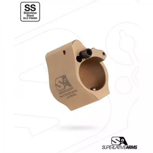 superlative-arms-ar-15-solid-ss-adjustable-gas-block-875-bleed-off-tan Superlative Arms AR-15 Solid SS Adjustable Gas Block .875″ Bleed Off Tan