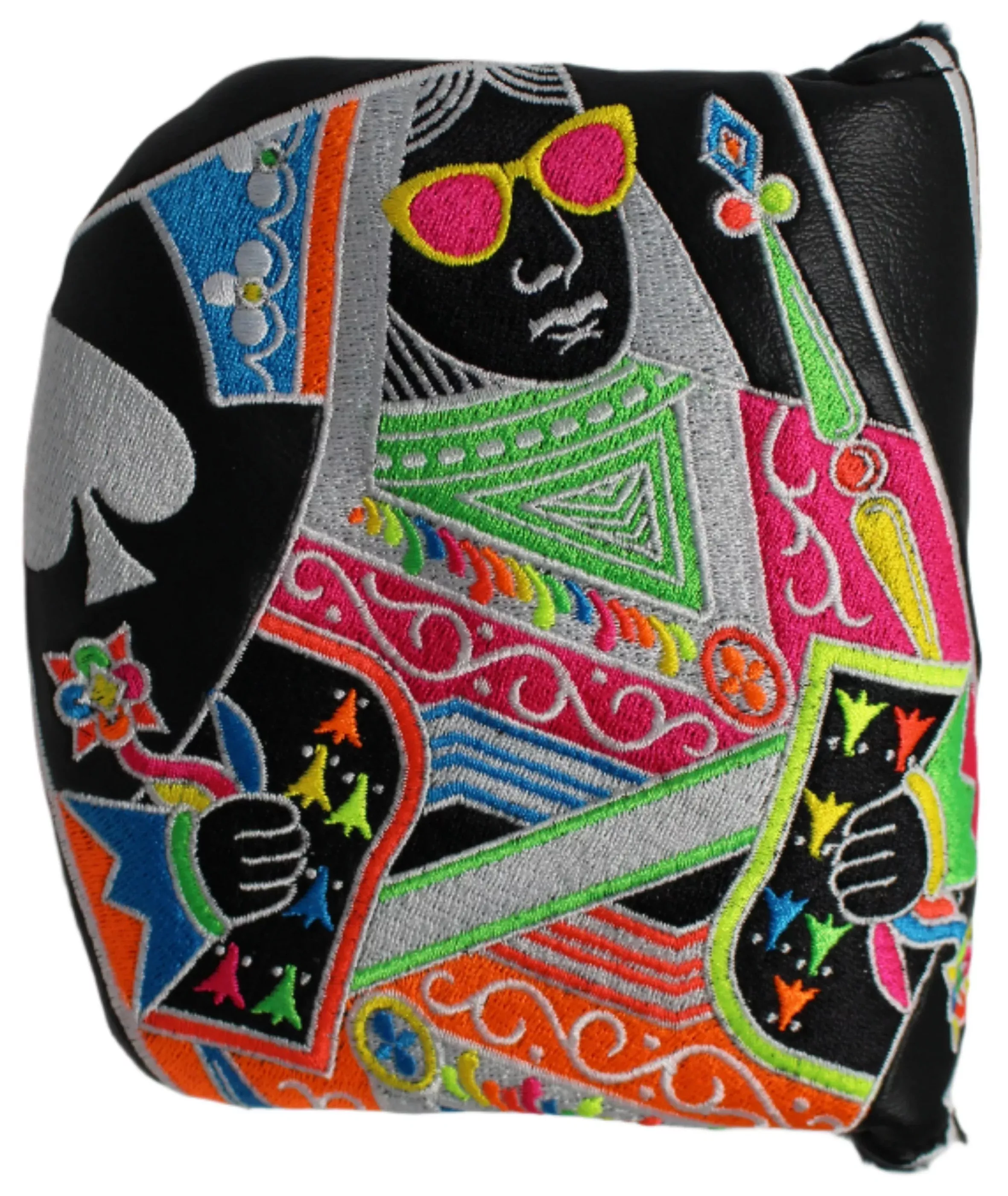 swag-golf-recycle-patchwork-queen-mallet-putter-headcover-opened-n Swag Golf - Recycle Patchwork Queen Mallet Putter Headcover *opened, n