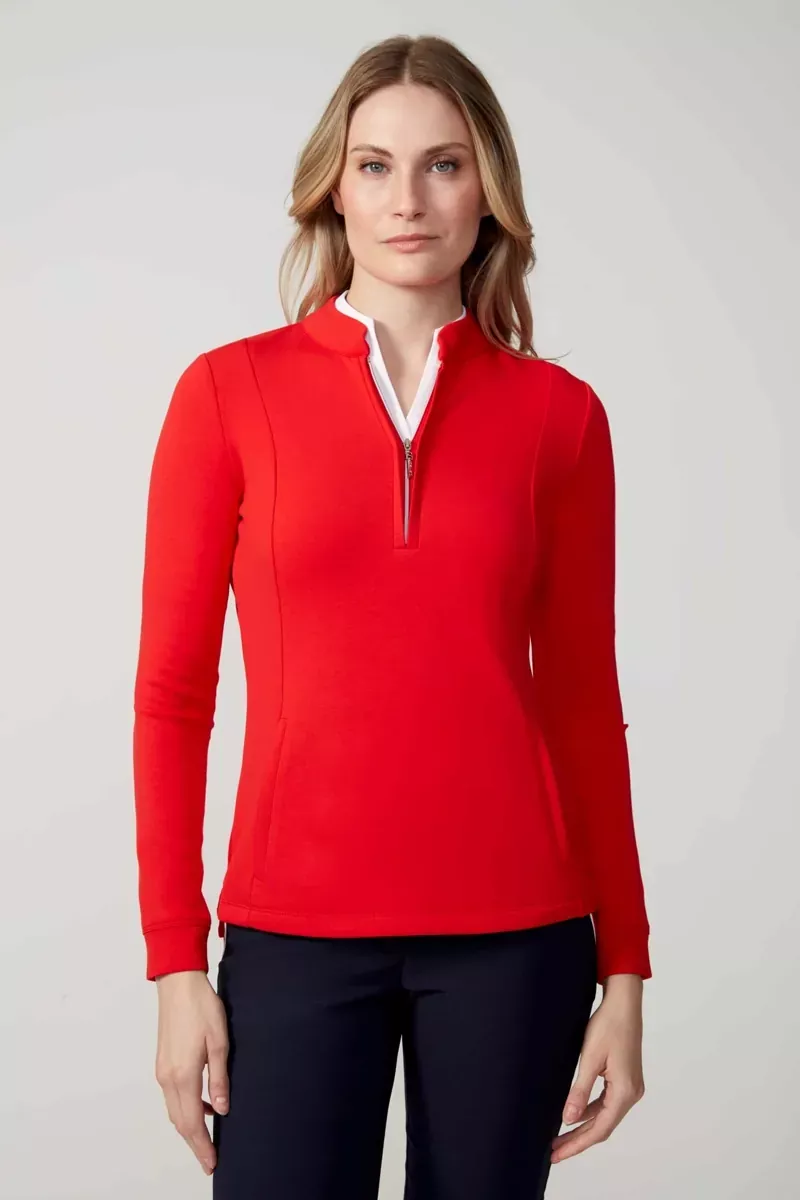 swing-control-solid-long-sleeve-zippered-scuba-top-6104 Swing Control Solid Long-Sleeve Zippered Scuba Top 6104