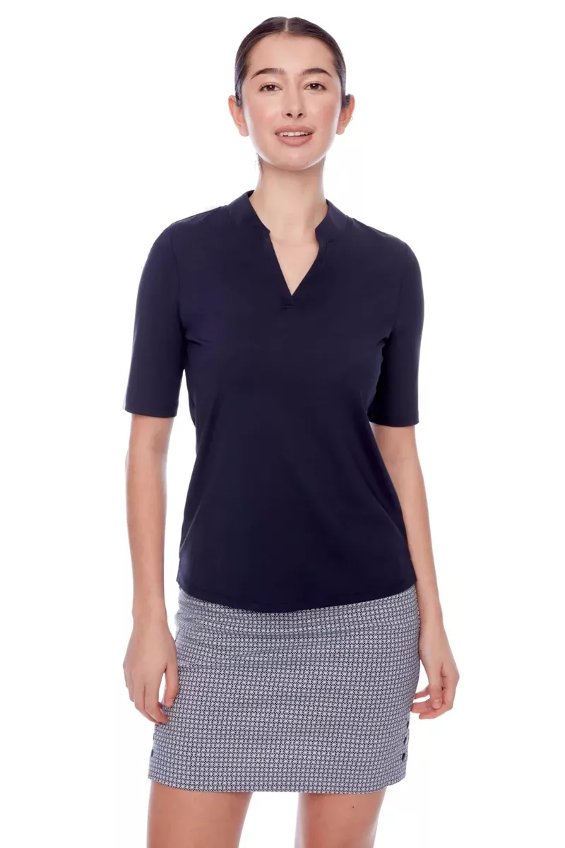 swing-control-solid-short-sleeve-v-neck-velocity-polo-6050 Swing Control Solid Short-Sleeve V-Neck Velocity Polo 6050