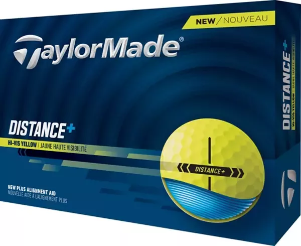 taylormade-2025-distance-yellow-golf-balls TaylorMade 2025 Distance+ Yellow Golf Balls