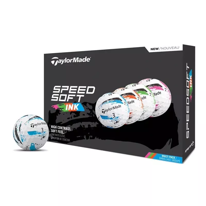 TaylorMade SpeedSoft Ink Golf Balls – Multi