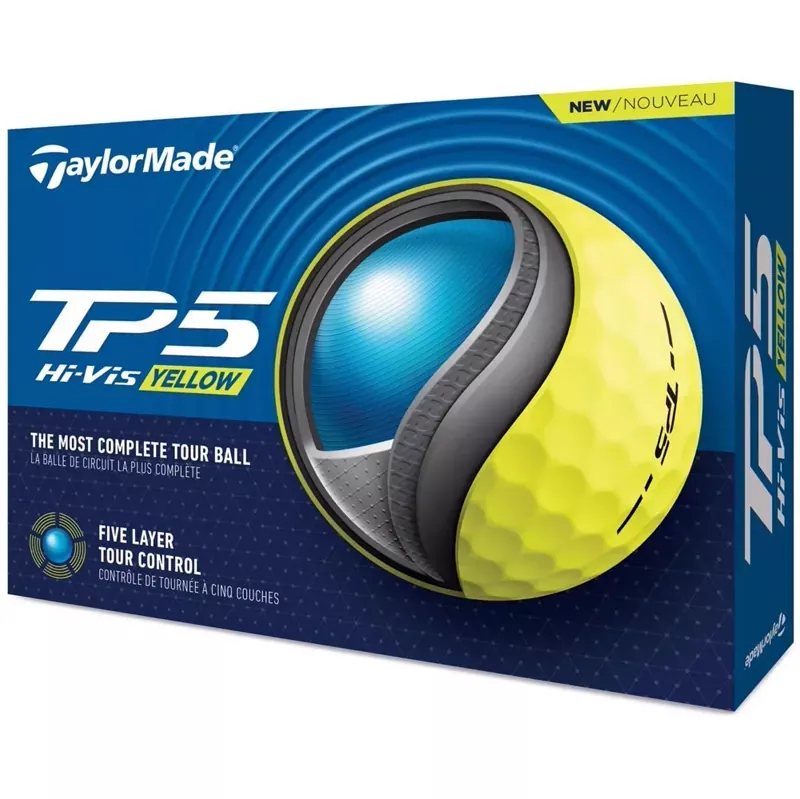 taylormade-tp5-golf-balls-yellow-2024 TaylorMade TP5 Golf Balls – Yellow – 2024