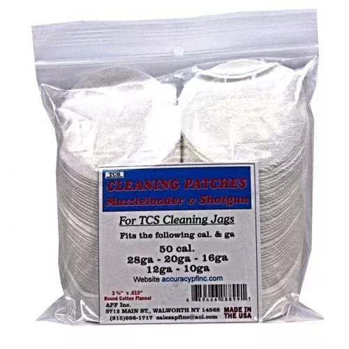 TCS Cleaning Patches 50 Caliber Muzzleloader-12 Gauge