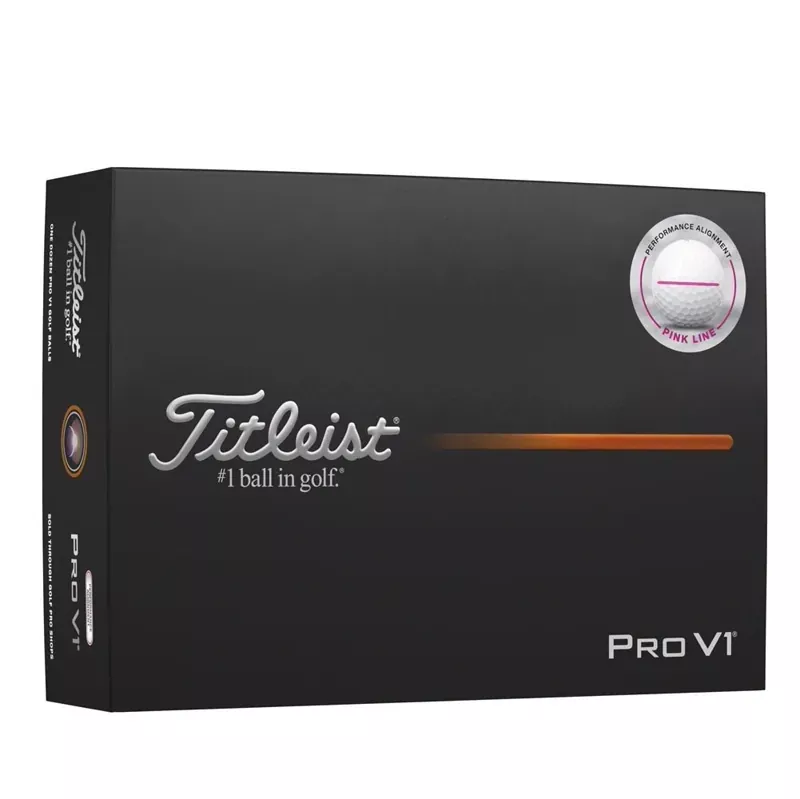 titleist-pro-v1-performance-alignment-golf-balls-pink Titleist Pro V1 Performance Alignment Golf Balls – Pink