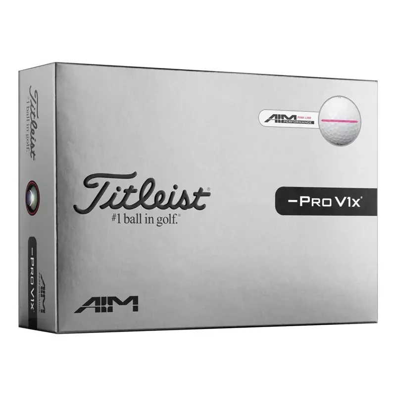 titleist-pro-v1x-left-dash-aim-performance-golf-balls-pink Titleist Pro V1x Left Dash AIM Performance Golf Balls – Pink