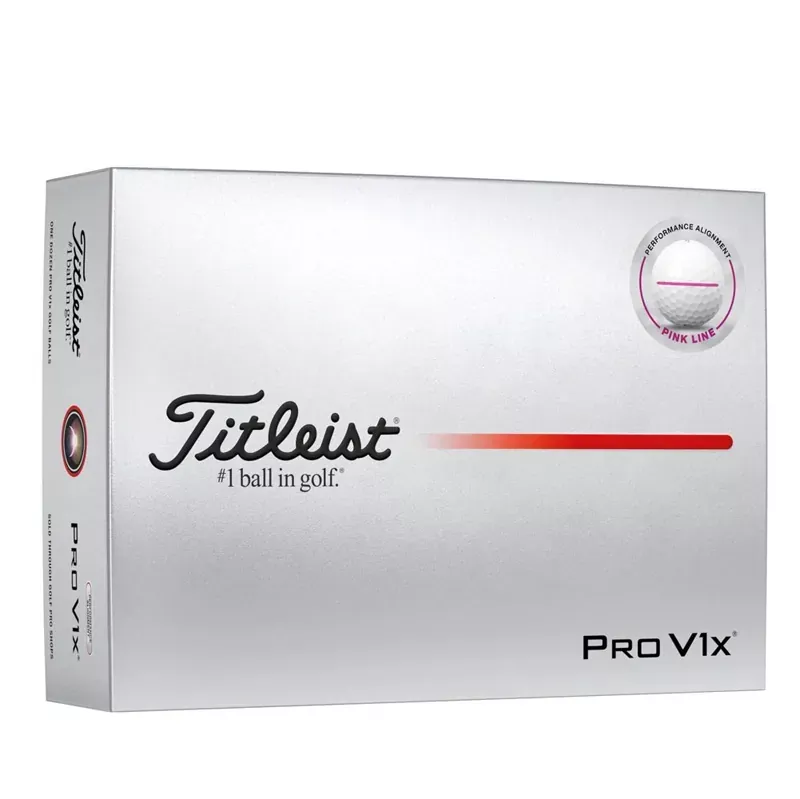 titleist-pro-v1x-performance-alignment-golf-balls-pink Titleist Pro V1x Performance Alignment Golf Balls – Pink