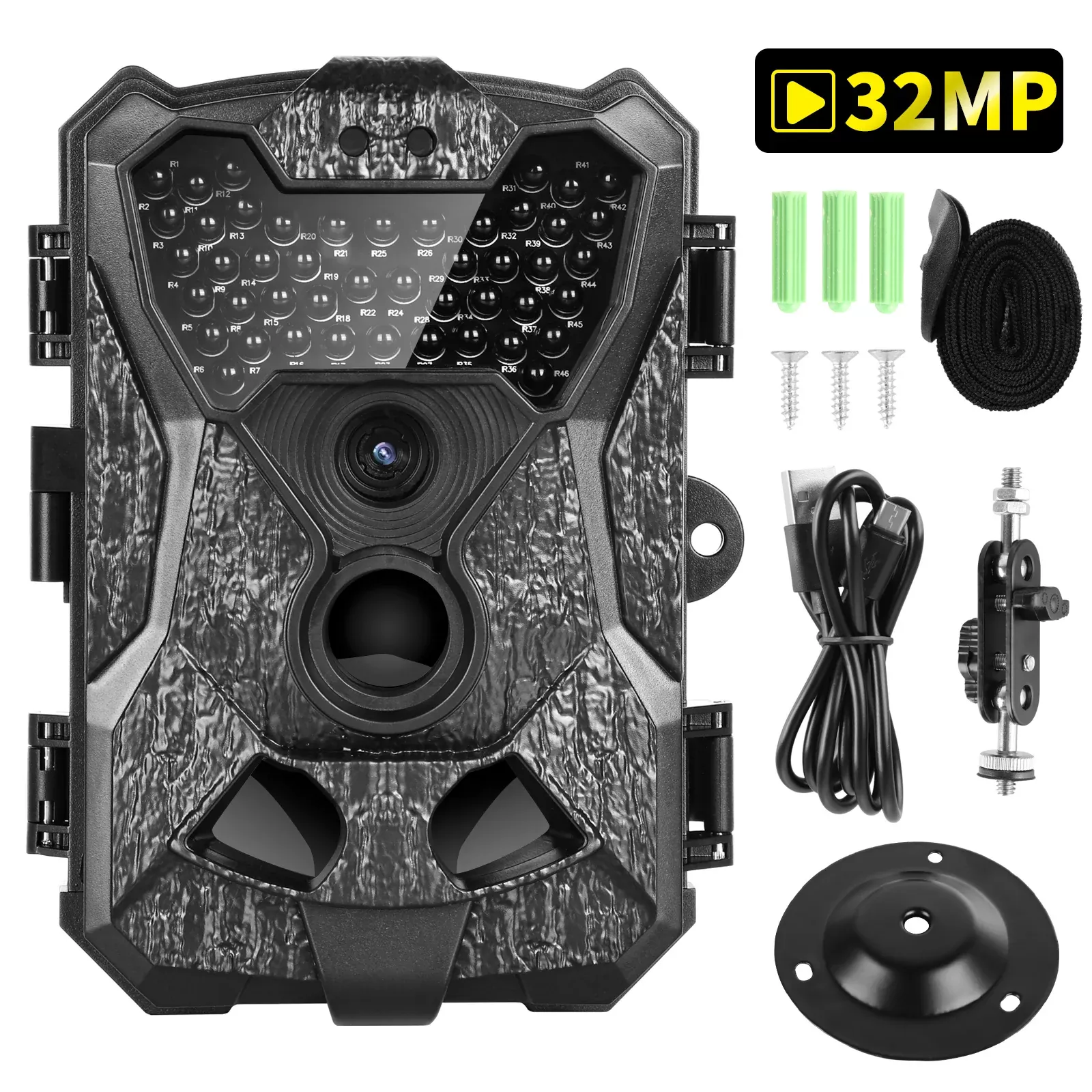 trail-game-camera-32mp-1080p-with-night-vision-ip67-waterproof-hunting-cam-wildl Trail Game Camera 32MP 1080P with Night Vision - IP67 Waterproof Hunting Cam for Wildlife Monitoring