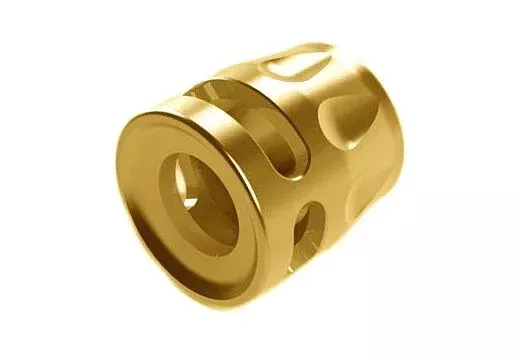 True Precision Mini Compensator 1/2×28 Gold Tin