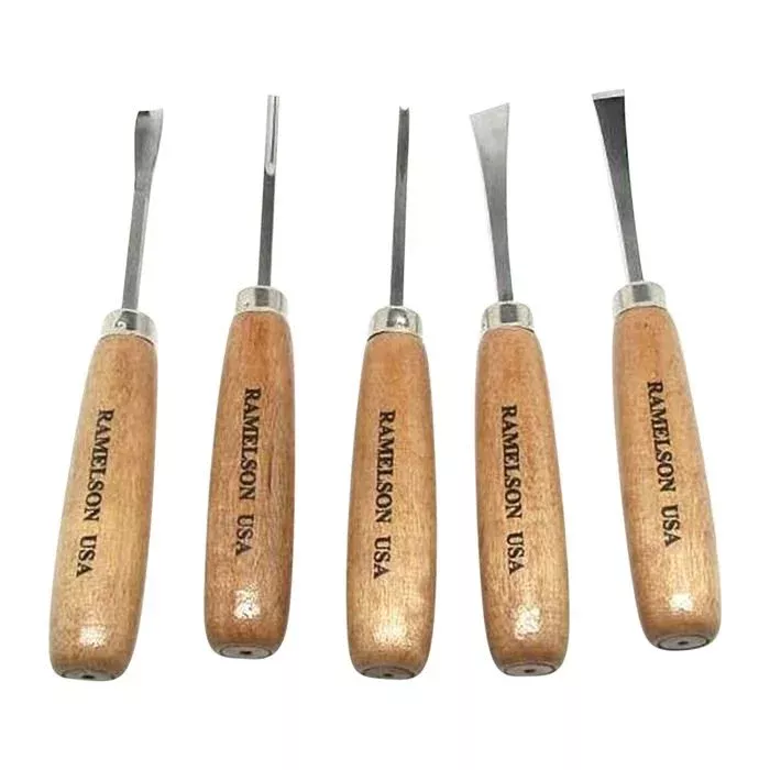 u-j-ramelson-106-basic-straight-handle-woodcarving-5-piece-set U.J. Ramelson 106 Basic Straight Handle Woodcarving 5-Piece Set